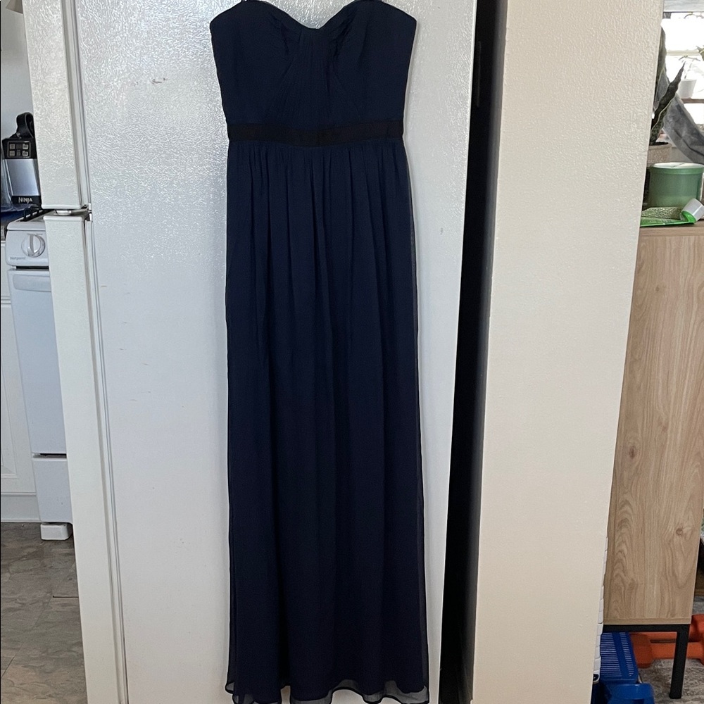 BCBGMaxAzria 0P Amber Corset Top Strapless 100% Silk Maxi Dress Classy Elegance‎